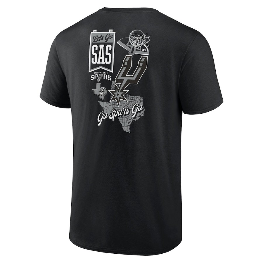 San Antonio Spurs Split Zone T-Shirt – Black - Image 3