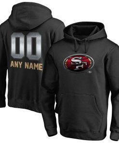 San Francisco 49ers Personalized Midnight Mascot Pullover Hoodie – Black