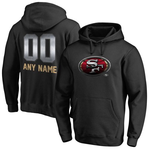 San Francisco 49ers Personalized Midnight Mascot Pullover Hoodie – Black