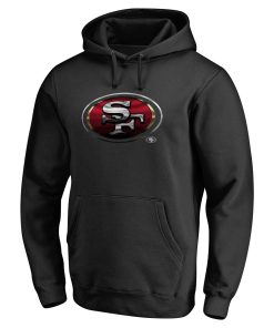 Alternative view of San Francisco 49ers Personalized Midnight Mascot Pullover Hoodie – Black