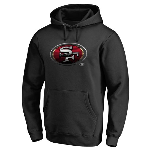 San Francisco 49ers Personalized Midnight Mascot Pullover Hoodie – Black - Image 2