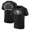 San Francisco 49ers Personalized Name & Number Monochrome T-Shirt – Black