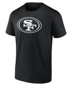 Alternative view of San Francisco 49ers Personalized Name & Number Monochrome T-Shirt – Black
