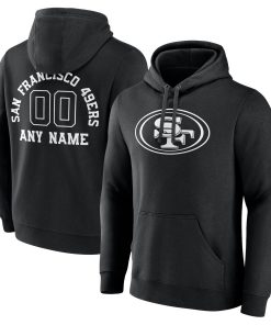 San Francisco 49ers Personalized Name & Number Pullover Hoodie – Black