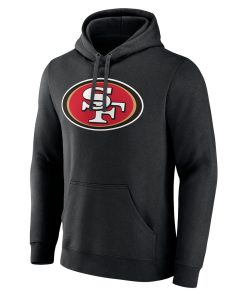 Alternative view of San Francisco 49ers Team Authentic Logo Personalized Name & Number Pullover Hoodie – Black