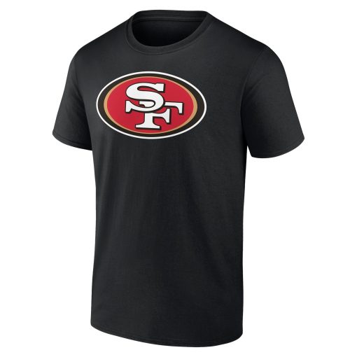 San Francisco 49ers Team Authentic Logo Personalized Name & Number T-Shirt – Black - Image 2