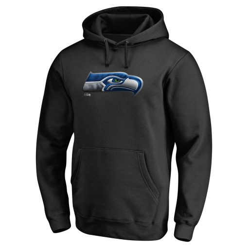 Seattle Seahawks Personalized Midnight Mascot Pullover Hoodie – Black - Image 2