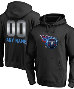 Tennessee Titans Personalized Midnight Mascot Pullover Hoodie – Black