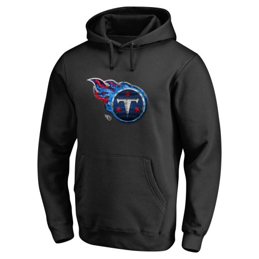 Tennessee Titans Personalized Midnight Mascot Pullover Hoodie – Black - Image 2