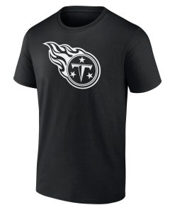Alternative view of Tennessee Titans Personalized Name & Number Monochrome T-Shirt – Black