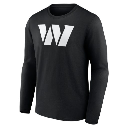 Washington Commanders Personalized Name & Number Monochrome Long Sleeve T-Shirt – Black - Image 2