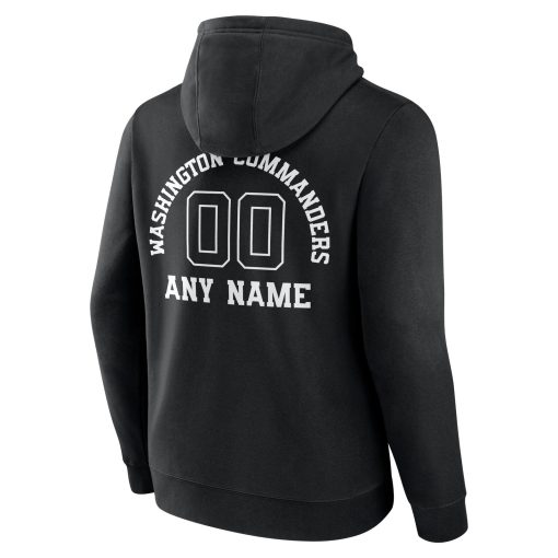 Washington Commanders Personalized Name & Number Pullover Hoodie – Black - Image 3