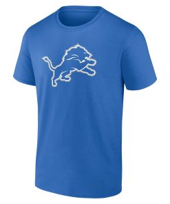 Alternative view of Detroit Lions  Team Authentic Custom T-Shirt – Blue