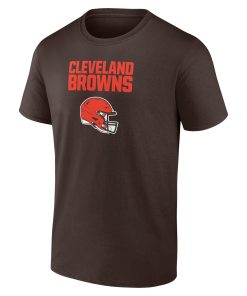 Alternative view of Cleveland Browns Personalized Name & Number Team Wordmark T-Shirt – Brown