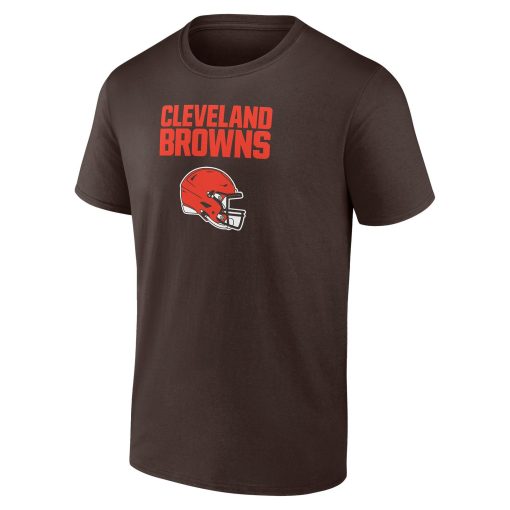 Cleveland Browns Personalized Name & Number Team Wordmark T-Shirt – Brown - Image 2