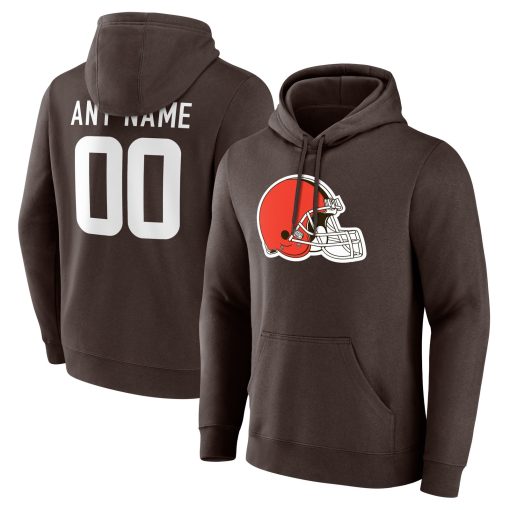 Cleveland Browns  Team Authentic Custom Pullover Hoodie – Brown