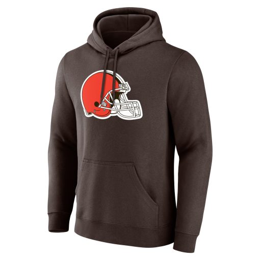Cleveland Browns  Team Authentic Custom Pullover Hoodie – Brown - Image 2