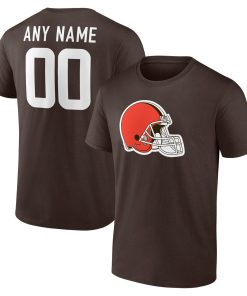 Cleveland Browns  Team Authentic Custom T-Shirt – Brown