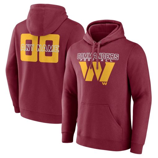 Washington Commanders Stellar Personalized Name & Number Pullover Hoodie – Burgundy