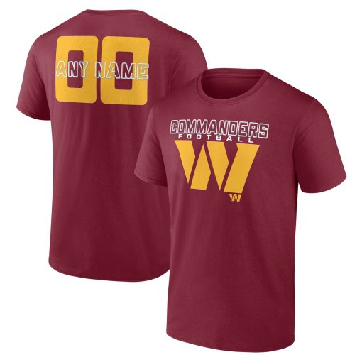 Washington Commanders Stellar Personalized Name & Number T-Shirt – Burgundy
