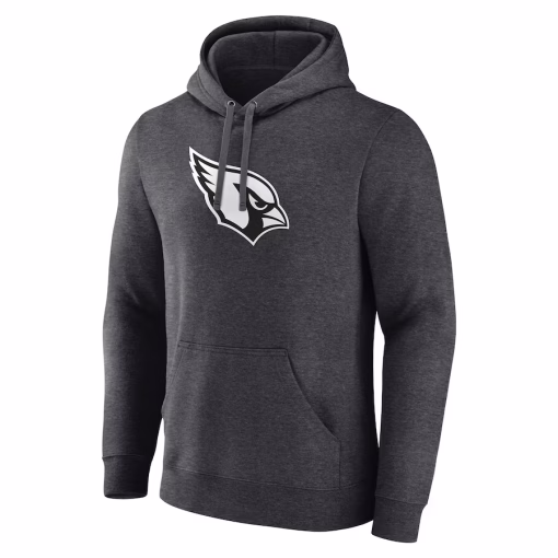 Arizona Cardinals Monochrome Personalized Name & Number Pullover Hoodie – Charcoal - Image 2