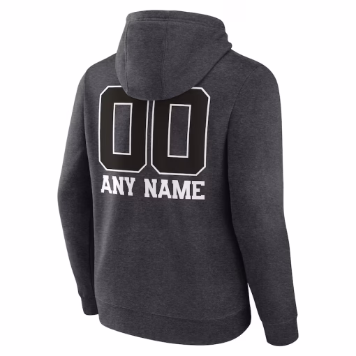 Arizona Cardinals Monochrome Personalized Name & Number Pullover Hoodie – Charcoal - Image 3
