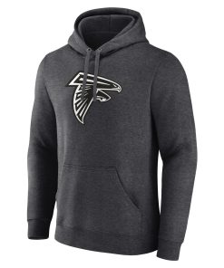 Alternative view of Atlanta Falcons Personalized Name & Number Monochrome Pullover Hoodie – Charcoal