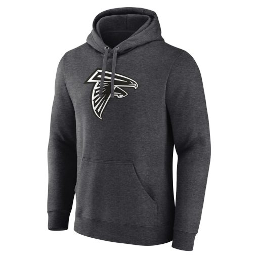 Atlanta Falcons Personalized Name & Number Monochrome Pullover Hoodie – Charcoal - Image 2