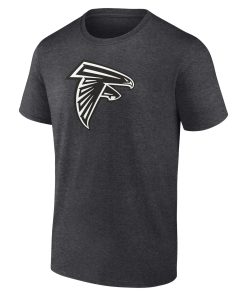 Alternative view of Atlanta Falcons Personalized Name & Number Monochrome T-Shirt – Charcoal