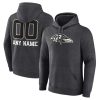 Baltimore Ravens Personalized Name & Number Monochrome Pullover Hoodie – Charcoal