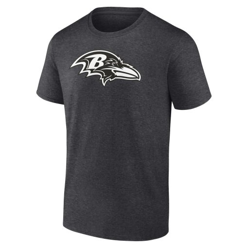 Baltimore Ravens Personalized Name & Number Monochrome T-Shirt – Charcoal - Image 2