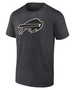 Alternative view of Buffalo Bills Personalized Name & Number Monochrome T-Shirt – Charcoal