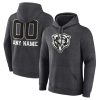 Chicago Bears Personalized Name & Number Monochrome Pullover Hoodie – Charcoal