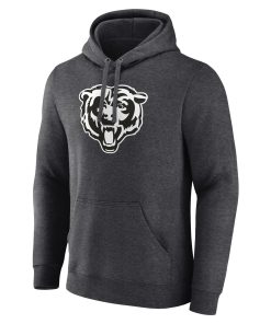 Alternative view of Chicago Bears Personalized Name & Number Monochrome Pullover Hoodie – Charcoal