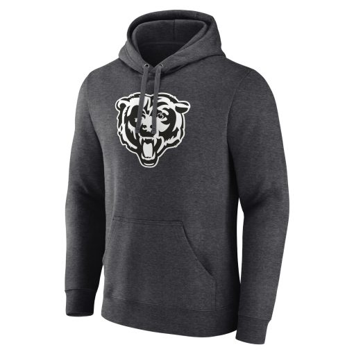 Chicago Bears Personalized Name & Number Monochrome Pullover Hoodie – Charcoal - Image 2