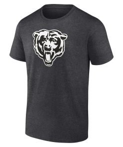 Alternative view of Chicago Bears Personalized Name & Number Monochrome T-Shirt – Charcoal