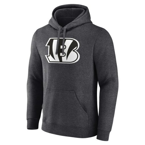 Cincinnati Bengals Personalized Name & Number Monochrome Pullover Hoodie – Charcoal - Image 2