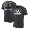 Cincinnati Bengals Personalized Name & Number Monochrome T-Shirt – Charcoal