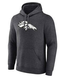 Alternative view of Denver Broncos Personalized Name & Number Monochrome Pullover Hoodie – Charcoal