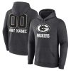 Green Bay Packers Personalized Name & Number Monochrome Pullover Hoodie – Charcoal