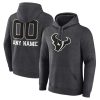 Houston Texans Personalized Name & Number Monochrome Pullover Hoodie – Charcoal