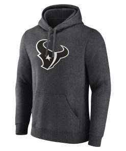 Alternative view of Houston Texans Personalized Name & Number Monochrome Pullover Hoodie – Charcoal