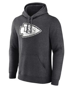 Alternative view of Kansas City Chiefs Personalized Name & Number Monochrome Pullover Hoodie – Charcoal