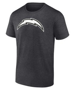 Alternative view of Los Angeles Chargers Personalized Name & Number Monochrome T-Shirt – Charcoal