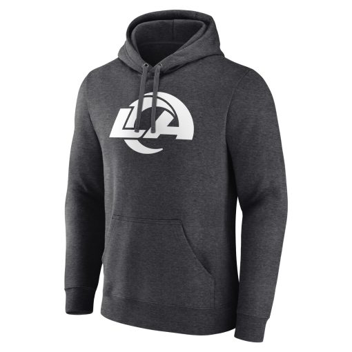 Los Angeles Rams Personalized Name & Number Monochrome Pullover Hoodie – Charcoal - Image 2