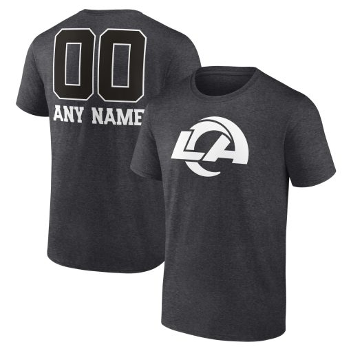 Los Angeles Rams Personalized Name & Number Monochrome T-Shirt – Charcoal