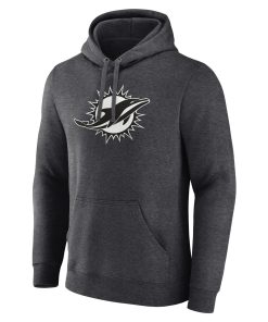 Alternative view of Miami Dolphins Personalized Name & Number Monochrome Pullover Hoodie – Charcoal