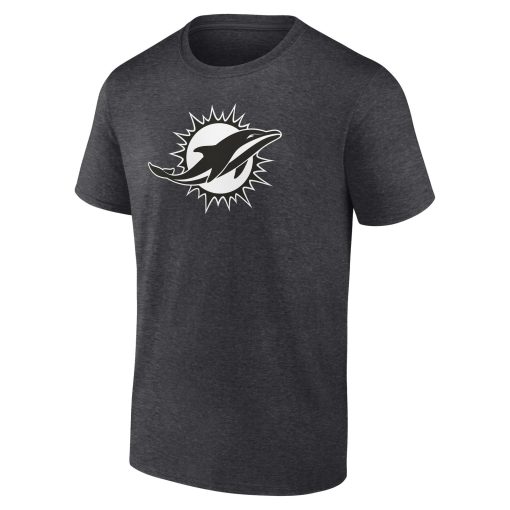 Miami Dolphins Personalized Name & Number Monochrome T-Shirt – Charcoal - Image 2