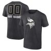 Minnesota Vikings Personalized Name & Number Monochrome T-Shirt – Charcoal