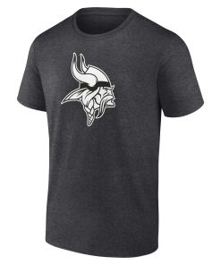 Alternative view of Minnesota Vikings Personalized Name & Number Monochrome T-Shirt – Charcoal